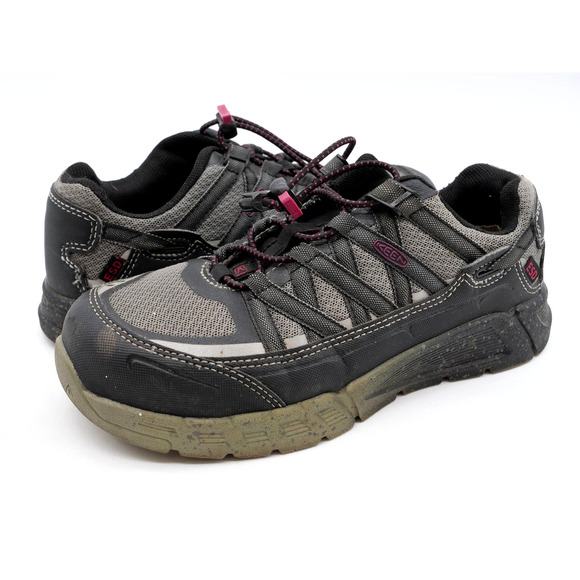 Keen Work Shoes Womens 6.5 Asheville Black Mesh Aluminum Toe ESD Drawstring - Picture 1 of 11